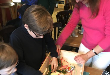 Schülervorspiel im Café Chez Wilma beim Blankeneser Adventskalender 2019