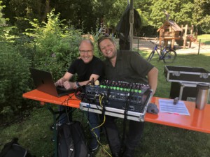 Blankeneser Bürgerverein Sommerfest Hessepark 2022 Tontechniker © K.Apostolidis