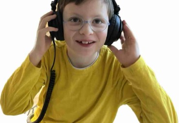Alex (10) in seinem eigenen Home-Studio